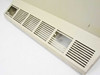Sun 3/110 ventilated base pedestal panel showing yellowed and scuffed plastic with two cutout openings