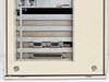 Sun 386i/150 rear expansion slot area showing two DB-15 video connectors, DB-25 connector, and open expansion slot covers with dust accumulation