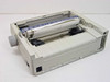 Okidata Microline 320 Turbo GE7000A – rear view showing missing back plastic panel, power inlet, and tractor feed mechanism