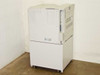 HP LaserJet 8150DN and 2500-sheet cabinet — rear three-quarter view showing back panel and ventilation