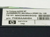 HP Compaq dx2000M service tag label showing model dx2000M/P2.8A/40acn/256F/4u, serial number MXD60905GQ, and part number PX836AA#ABA