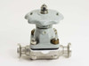 ITT Grinnell 4x4x3 diaphragm valve – second front view showing Grinnell casting mark on handwheel and stainless steel body with black diaphragm seal