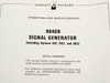 HP 08640-90111 8640B Signal Generator Operating & Service Manual