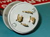 20A 250V three-phase twist-lock power plug close-up showing three-prong locking connector for Hanse TC-1 chamber