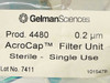 Gelman Sciences 4480 Acrocap Filter Unit - lot of 20