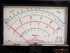 Simpson 260 Series 6XLP full meter face — multiple OHMS, DC/AC voltage, milliamp, and dB scales with taut band suspension notation