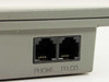 US Robotics USR5633A close-up of dual RJ-11 ports labeled PHONE and TELCO on side of modem