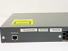 Cisco WS-C2960-24TT-L rear panel label close-up showing model WS-C2960-24TT-L V02 and serial number barcode sticker