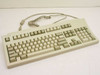 HP Hewlett-Packard C3346-60201 104-key PS/2 keyboard — top view showing full key layout with coiled cable