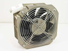 ebm-papst W2E200-HH82-05 tubeaxial fan front view with wire guard installed and gray square housing