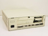 IBM PS/2 Model 56 9556-0BA – rear panel view showing IEC power inlet, two DB-25 parallel ports, DB-9 serial ports, and two MCA slot covers