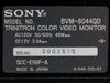 Sony BVM-8044QD HR Trinitron 9" Serial Digital Interface Color Video Monitor