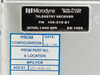 Microdyne 1400-MR rear label showing P/N 105-316-81, Model 1400-MR, S/N 1089, Made in USA Ocala Florida, PROM configuration date 081198, MPU PCB A23-U1 P/N 105-939-53