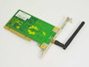 Netgear MA311 802.11b Wireless PCI Adapter — PCB reverse side showing green circuit board and PCI edge connector