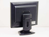 Samsung SyncMaster 770TFT rear view showing ventilation grille, stand attachment, and rating label