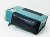 Tektronix 224 right side view showing carry bag zipper pouch, solar panel array on top, and fold-out stand