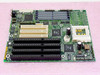 Intel AA635056-004 Socket 5 AT motherboard — top-down front view showing PCI and ISA expansion slots and SIMM memory banks