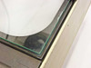 3M 429 overhead projector – corner view of glass platen showing chip location at edge corner, away from central image area
