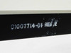 WR-137 waveguide 01007714-01 — close-up of label showing part number 01007714-01 REV.2 printed on body