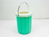 Nalgene 2000mL LN2 Dewar cryogenic carrier — full front view showing teal polypropylene body and metal bail handle