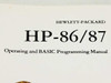 HP Series 80 I/O ROM & HP-86/87 Operating and BASIC Programming Manuals