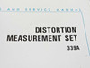 HP 339A Distortion Measurement Operating & Service Manual