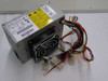 Astec ATX202-3545 200W ATX desktop power supply – angled view showing 80mm cooling fan, side label, and full wiring harness with Molex and ATX connectors