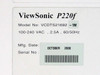 ViewSonic VCDTS21692-1M P220F Professional Series 22" CRT Monitor