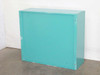 Blue Steel 36"w x 31"h x 13" d Display Metal Cabinet - No Glass