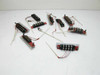 Thermco 4104 thermal probe and wiring block lot – full set of approximately 11 assemblies spread out showing ceramic probes and terminal blocks