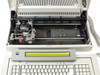 IBM 6770 Wheelwriter System/40 — top cover open revealing full print mechanism interior including print head carriage, platen rod, and drive components