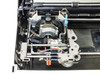IBM 6770 Wheelwriter System/40 — close-up of daisy wheel print head carriage assembly showing motor, drive belt, gears, and wiring harness