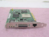 Intel 687231-004 PCI 10/100 Network Card – angled top view showing Intel i960 chipset, RJ45 port, and parallel port bracket