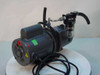 VWR Scientific Speed-I-Vac II vacuum pump – left-side view showing motor face with warning label and vacuum trap with valve handle
