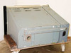 Rear view of Decca Radar TMS1230C Type 65165 display console showing metal chassis with ventilation slots and connector access panel