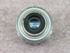 Kinoptik Apochromat 25mm rear view showing rear glass element and 'Made in France' inscription on chrome barrel, with wear to rear rim