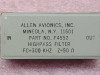 Allen Avionics Inc. F4552 Highpass Filter