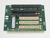 Dell 82277 ISA PCI riser card top view showing 3x 16-bit ISA slots and 3x PCI slots with Dell logo label
