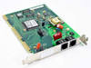 Practical Peripherals 4722US 33.6K PCI modem card – angled top view showing PCB, chips, and dual RJ-11 ports on bracket