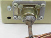 Barber-Colman TC-5131 capillary element bulkhead fitting closeup — metal mounting bracket with screws, showing surface oxidation and wear on the fitting