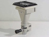 Nikon PFX Photomicrographic Shutter Assembly — front-left three-quarter view showing full assembly with 4x reduction cone, shutter body, eyepiece, and 4x5 back