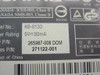 Compaq KB-0133 bottom label showing model number KB-0133, P/N 265987-008, series P/N 271122-001, and 5V 50mA power rating