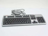 Compaq KB-0133 PS/2 Internet Keyboard 271122-001 – full top view showing silver and black key layout with PS/2 cable