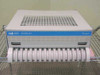 Nortel Magellan Passport chassis top section close-up showing Northern Telecom Magellan branding and card slot ventilation