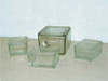 Pyrex Glass lot 4pc's Square lab containers with lids