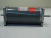 DEC 1214659-00 DC permanent magnet motor – side view showing gray cylindrical body, square aluminum flanges, and output shaft