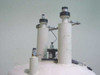 Nicolet Magnetics 800-000500 NMR magnet — top view showing dual vertical access columns, interconnecting plumbing, and valve hardware