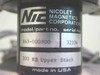 Nicolet Magnetics Corporation label on 300 NB Upper Stack, model/part no. 843-000800, serial no. 32104, made in USA