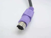 Close-up of purple mini-DIN 6-pin PS/2 connector on the Compaq KB-9963 keyboard cable