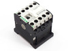 Moeller DIL EM-01-G contactor angled rear-left view showing DIN rail mounting base and side terminals